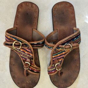 Colorful Striped Sandals